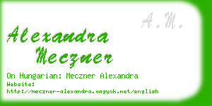 alexandra meczner business card